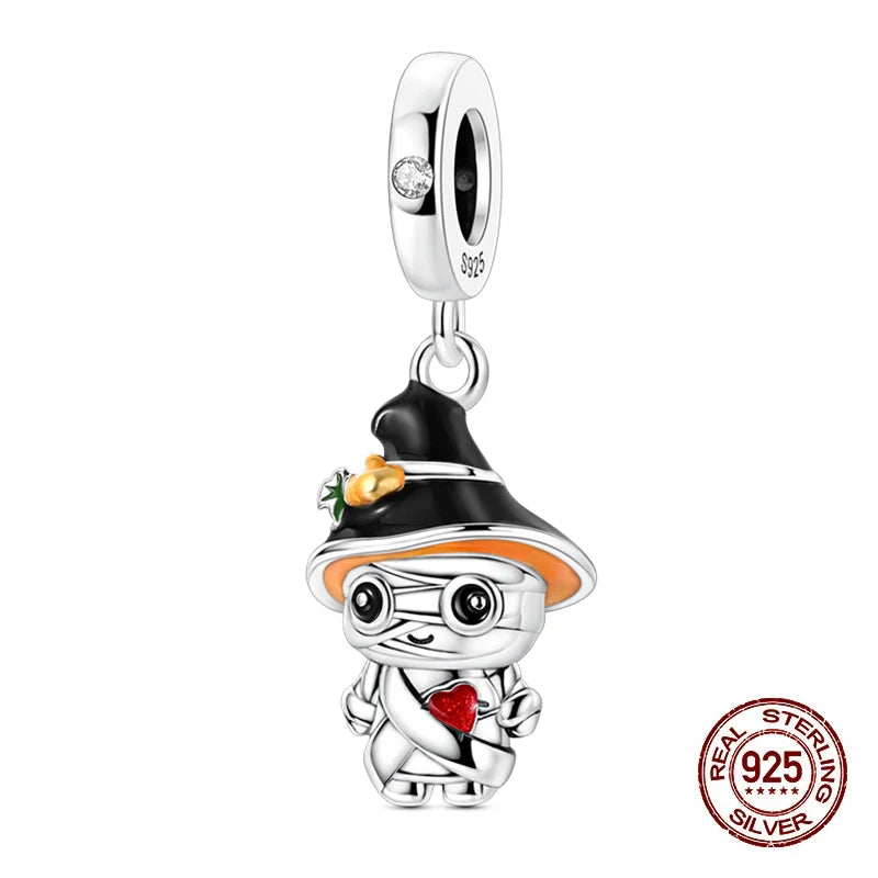 Halloween Luminous Charms Bead 925 Sterling Silver