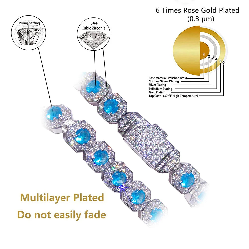 Tennis Chain Cubic Zirconia Diamond Necklace