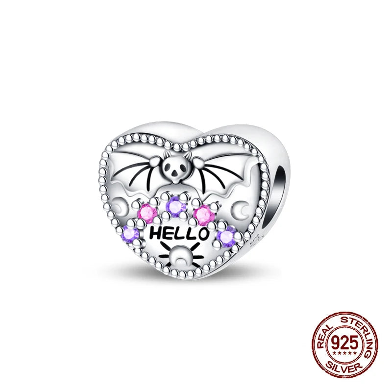 Halloween Luminous Charms Bead 925 Sterling Silver