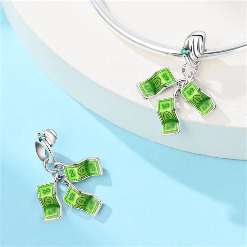 Financial US Dollar Pendants Bracelets Beads