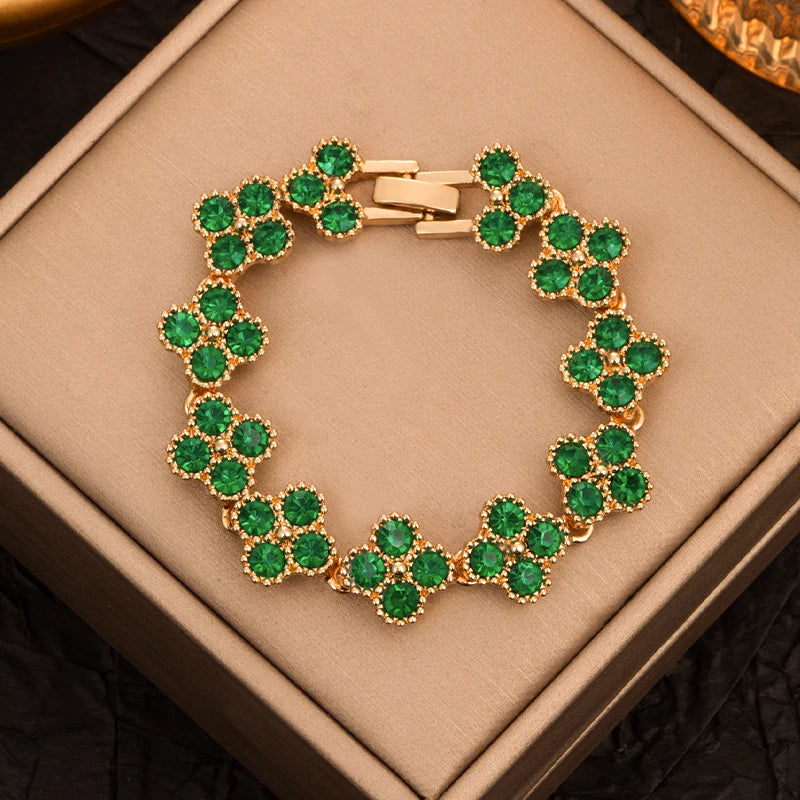 Four Leaf Clover Hand Bracelet