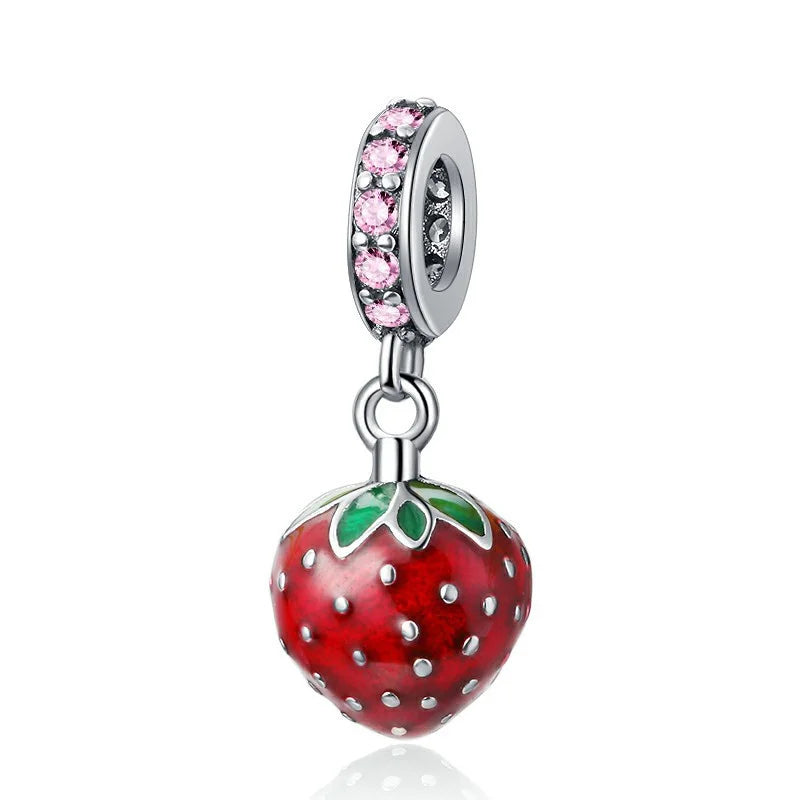 Fruit Charm Beads 925 Sterling Silver
