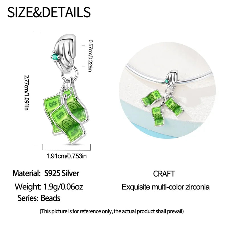 Financial US Dollar Pendants Bracelets Beads