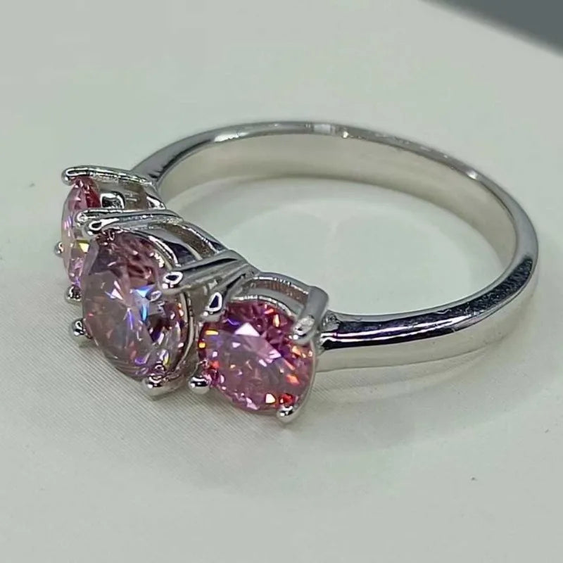 2CT Moissanite Ring VVS1 Lab Diamond Solitaire Ring