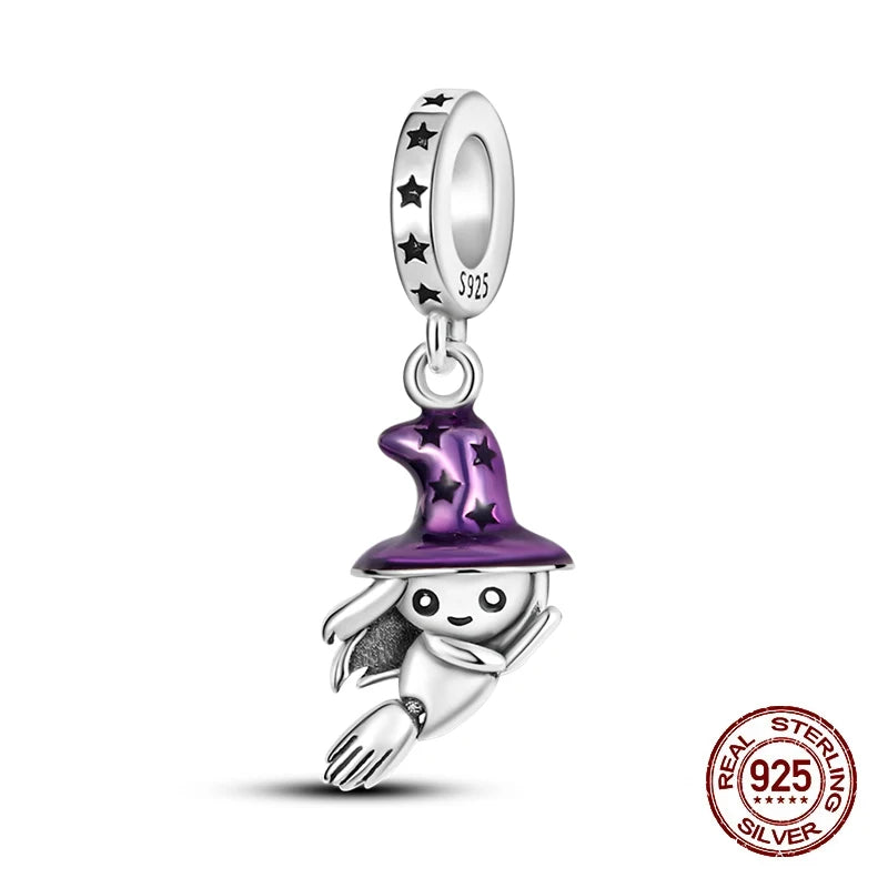 Halloween Luminous Charms Bead 925 Sterling Silver