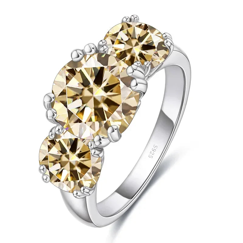 2CT Moissanite Ring VVS1 Lab Diamond Solitaire Ring