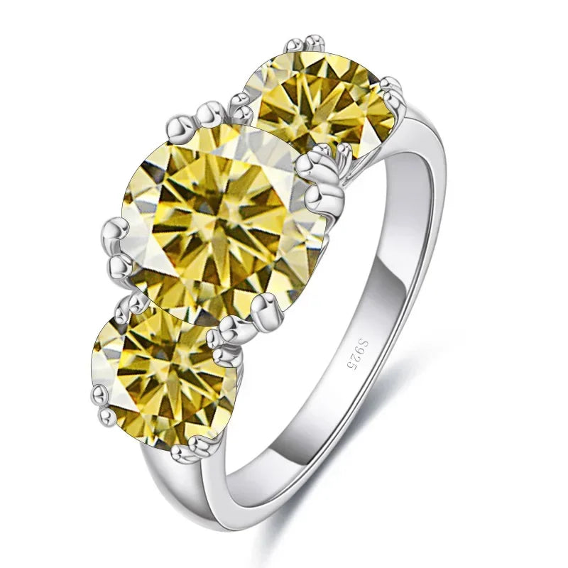 2CT Moissanite Ring VVS1 Lab Diamond Solitaire Ring
