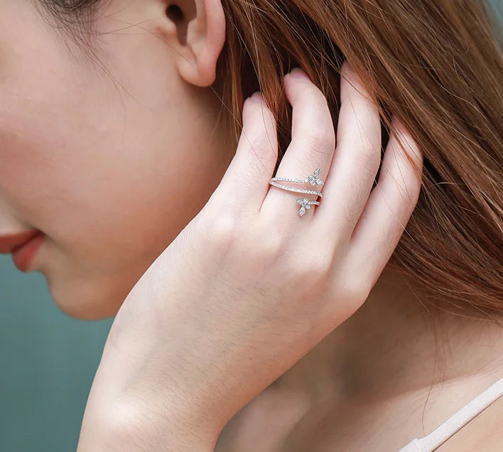 925 Sterling Silver Butterfly Ring