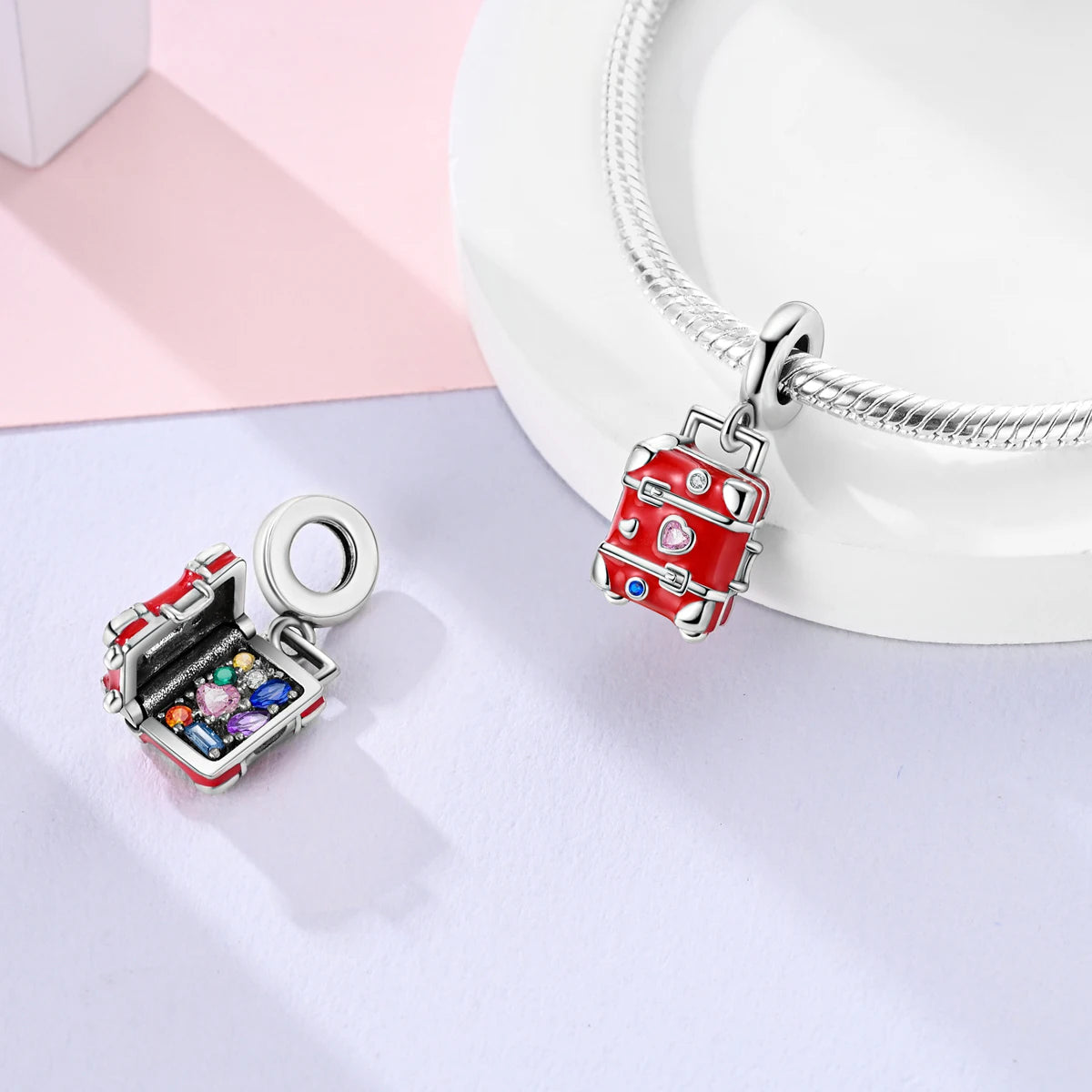 Red Charm Bead Charms