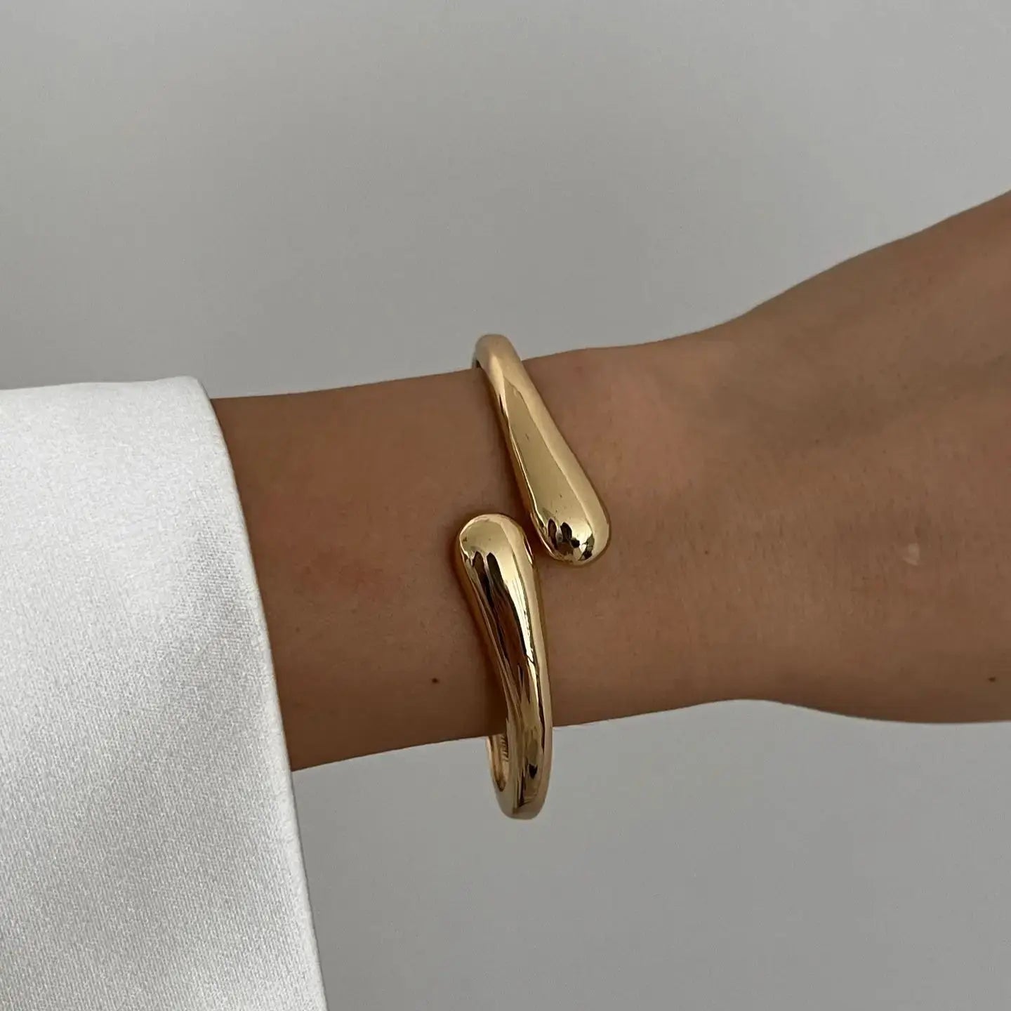 3 Styles Gold Silver Color Geometric Spring Bangles