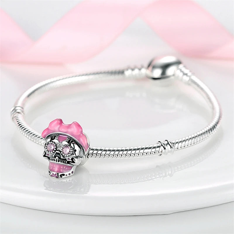 Glow in Skull And Pumpkin Charms Beads Fit 3mm Original Bracelet