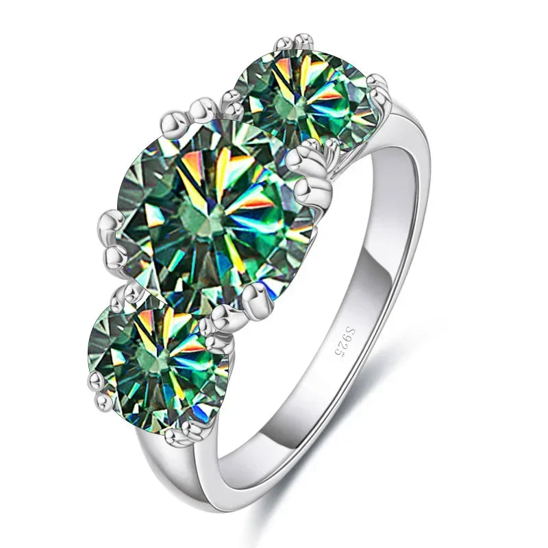 2CT Moissanite Ring VVS1 Lab Diamond Solitaire Ring