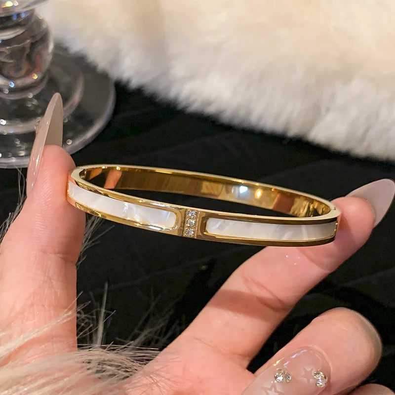 Titanium Steel Gold Silver Color Bracelet