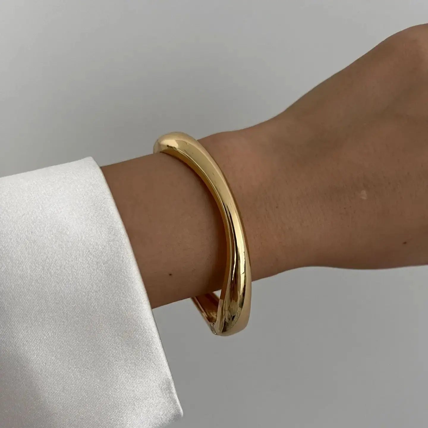 3 Styles Gold Silver Color Geometric Spring Bangles