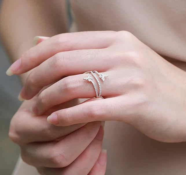 925 Sterling Silver Butterfly Ring
