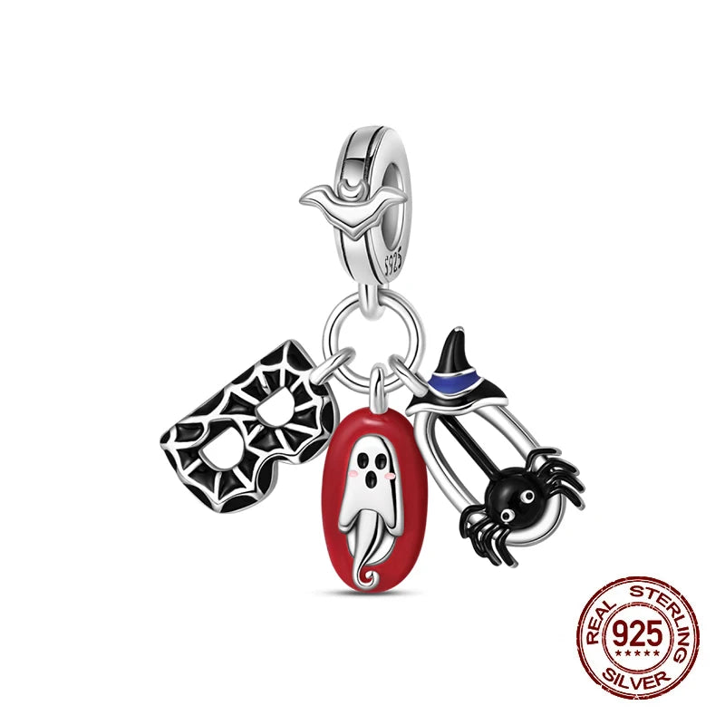 Halloween Luminous Charms Bead 925 Sterling Silver