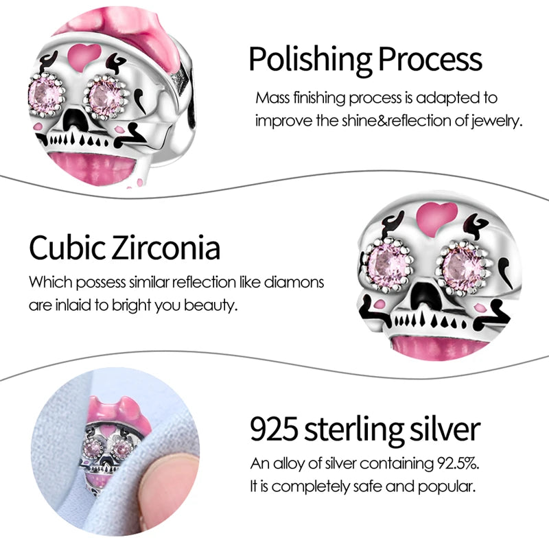 Glow in Skull And Pumpkin Charms Beads Fit 3mm Original Bracelet