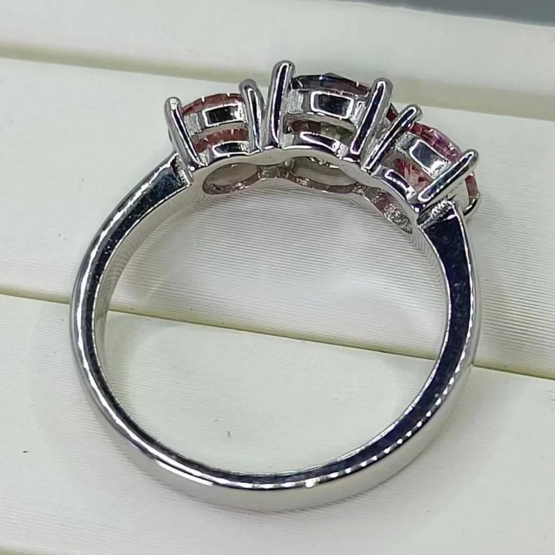 2CT Moissanite Ring VVS1 Lab Diamond Solitaire Ring