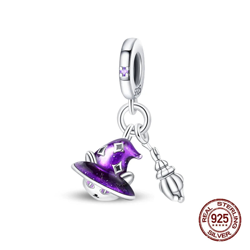 Halloween Luminous Charms Bead 925 Sterling Silver