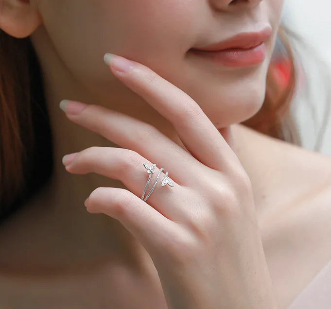 925 Sterling Silver Butterfly Ring