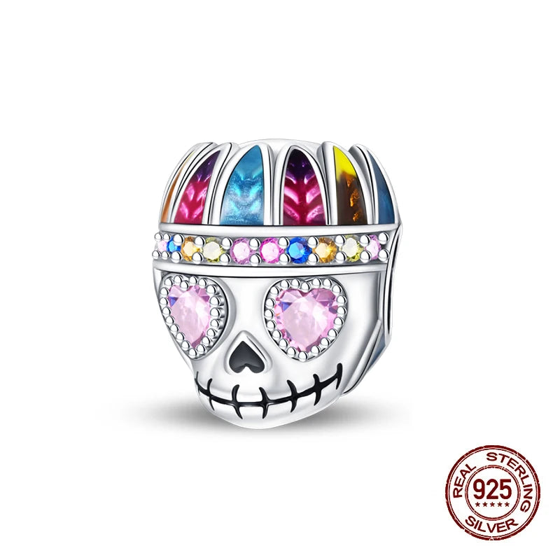 Halloween Luminous Charms Bead 925 Sterling Silver
