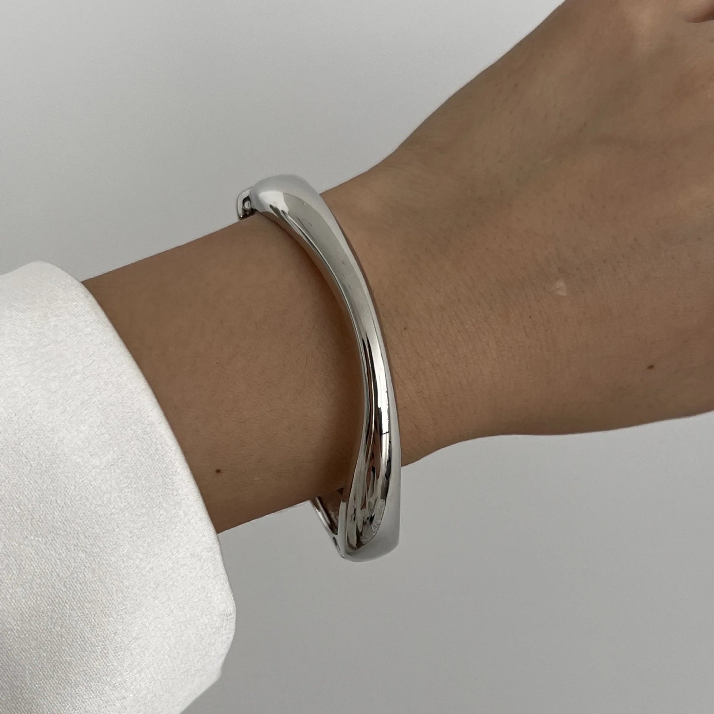 3 Styles Gold Silver Color Geometric Spring Bangles