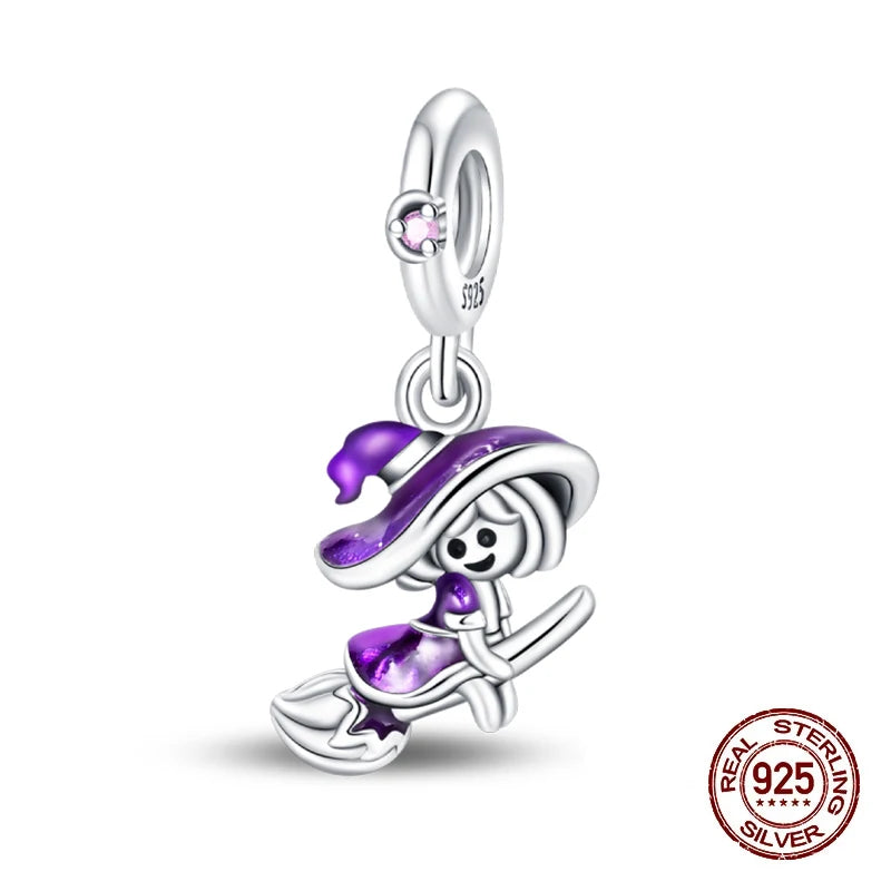 Halloween Luminous Charms Bead 925 Sterling Silver