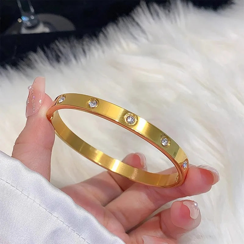 Titanium Steel Gold Silver Color Bracelet
