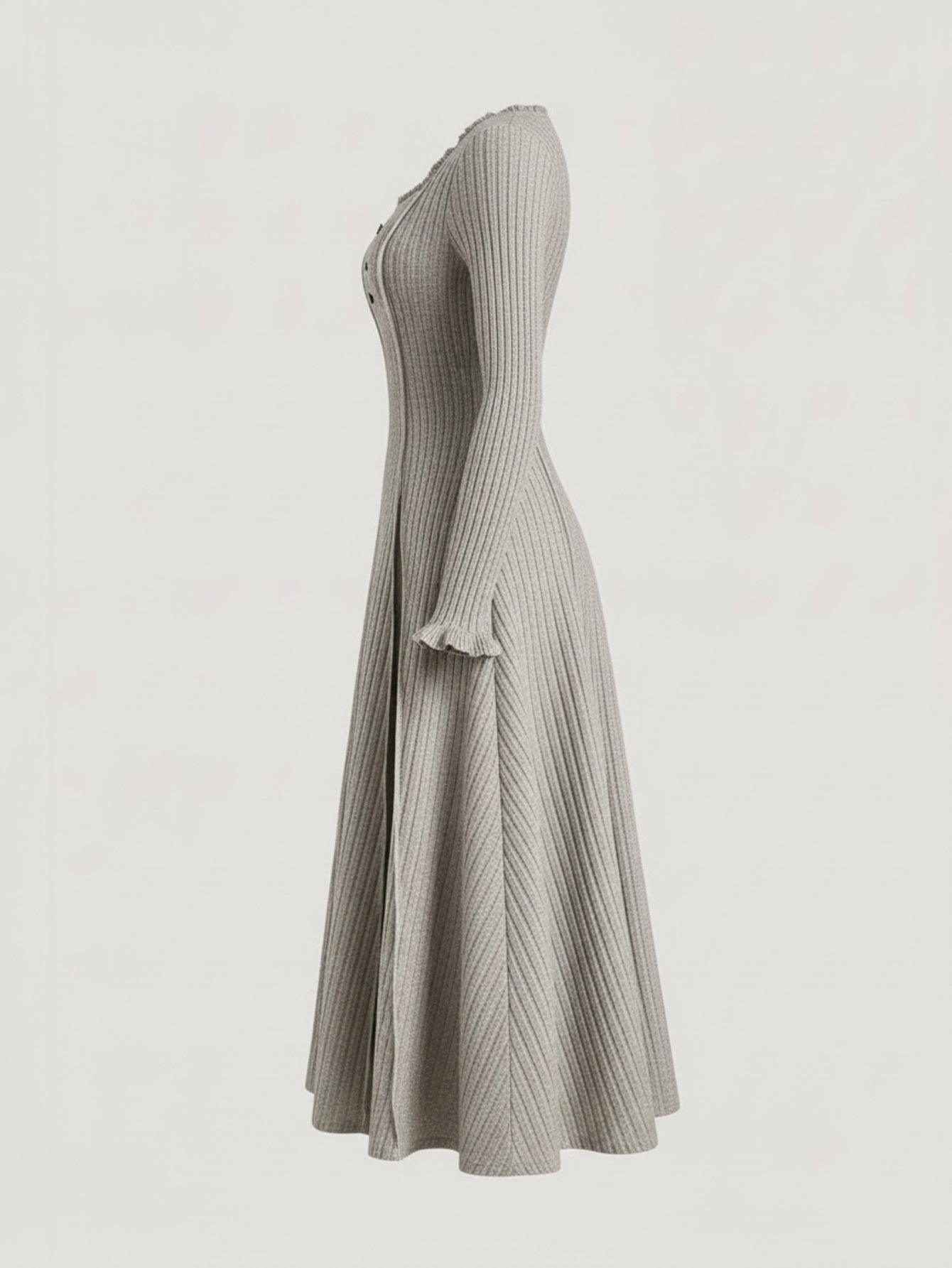 Elegant Fitted A-Line Maxi Dress