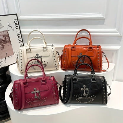 Large-Capacity Punk-Style One-Shoulder Crossbody Bag Suitable