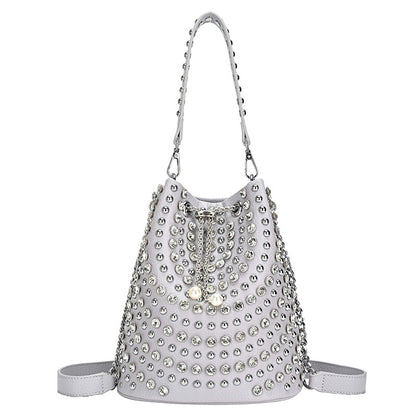 Bucket Bag with Rivet Punk Style