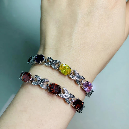 Crystal Cross Tennis Bracelets