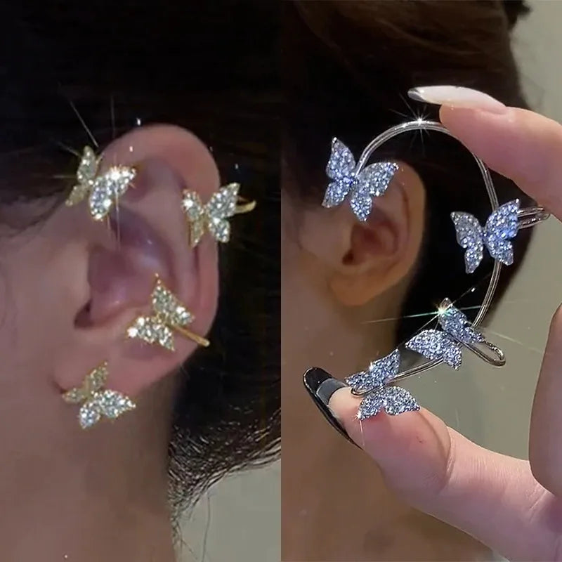 Butterfly Ear Clips Without Piercing For Women