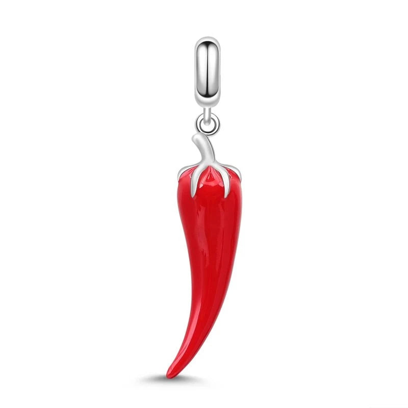 Fruit Charm Beads 925 Sterling Silver