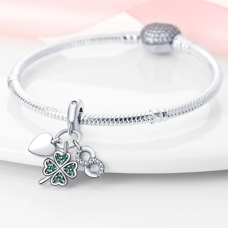 Bracelet Four Leaf Clover Charms