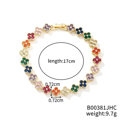 Crystal Flower Lucky Stainless Steel Bracelet