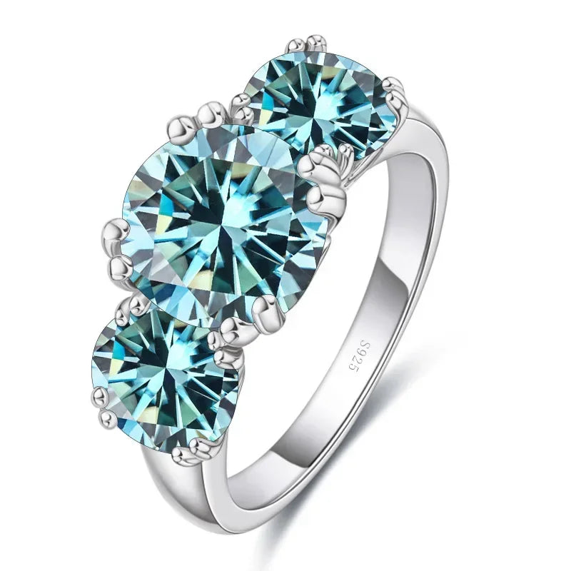 2CT Moissanite Ring VVS1 Lab Diamond Solitaire Ring
