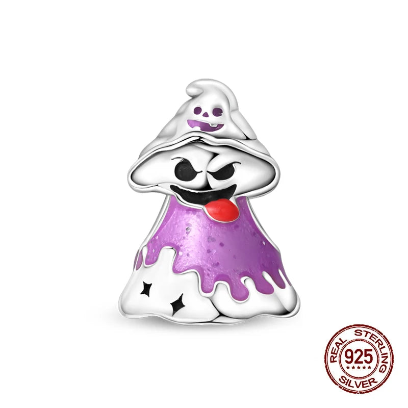 Halloween Luminous Charms Bead 925 Sterling Silver