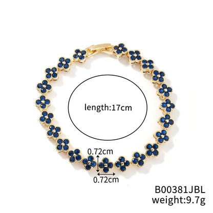 Crystal Flower Lucky Stainless Steel Bracelet