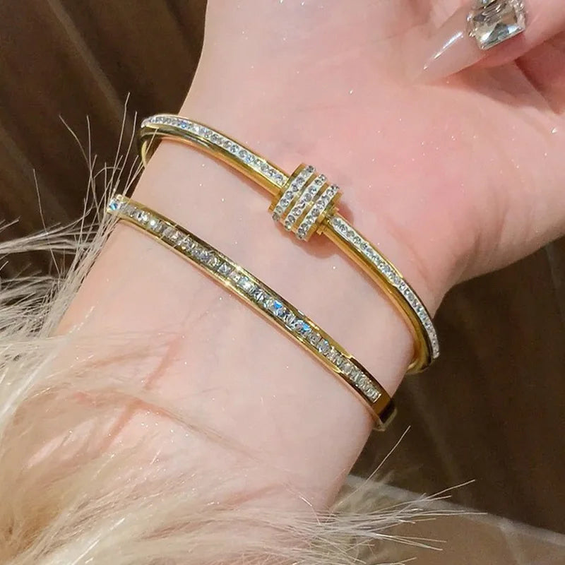 Titanium Steel Gold Silver Color Bracelet