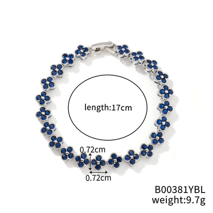 Crystal Flower Lucky Stainless Steel Bracelet