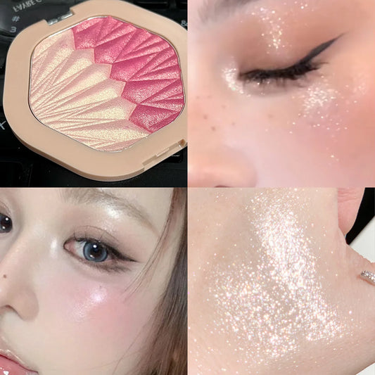 Natural fine shimmer eye shadow blush for multiple uses