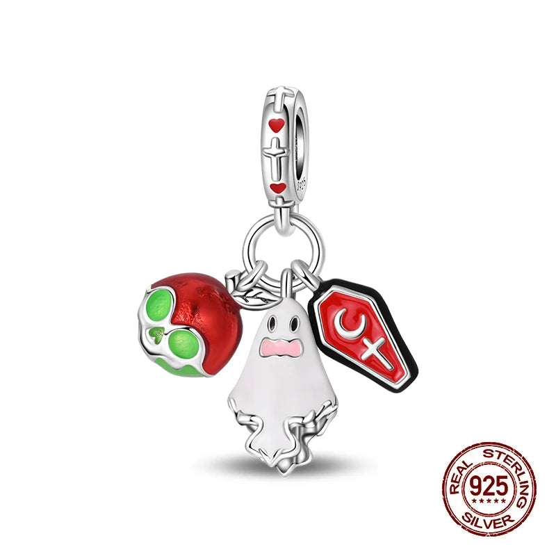 Halloween Luminous Charms Bead 925 Sterling Silver