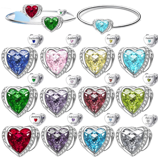 January to December Birthstone Bracelet Beads