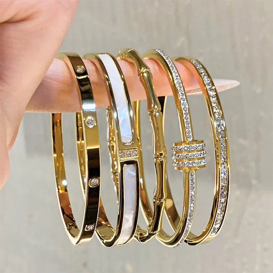 Titanium Steel Gold Silver Color Bracelet