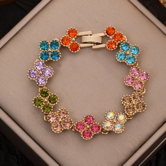 Four Leaf Clover Hand Bracelet