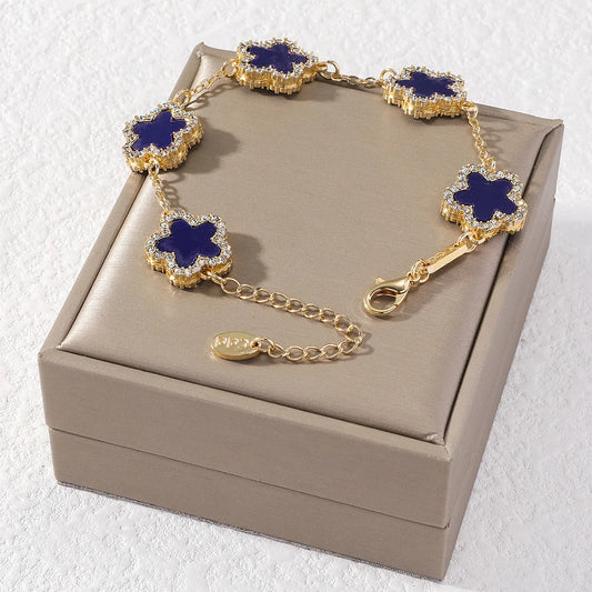 Sterling Silver Adjustable Flower Bracelet