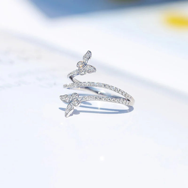 925 Sterling Silver Butterfly Ring