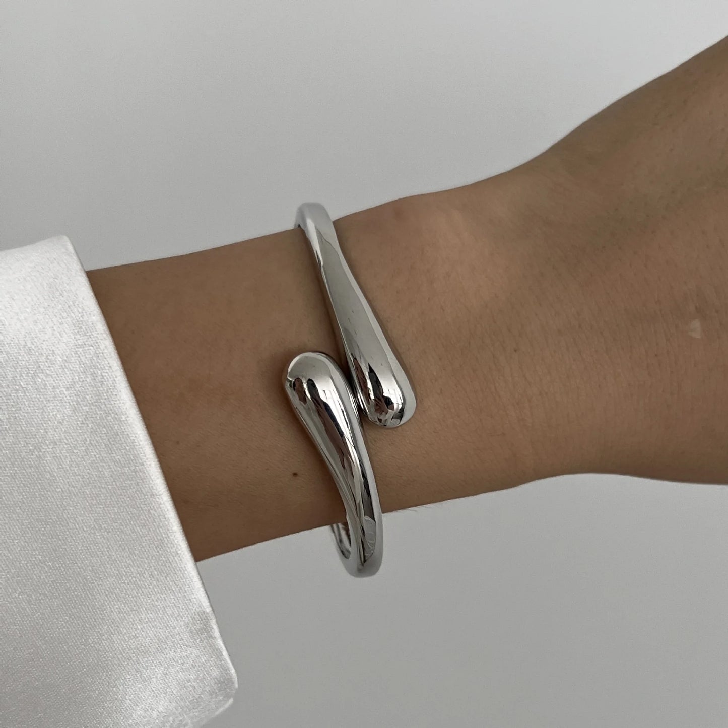 3 Styles Gold Silver Color Geometric Spring Bangles