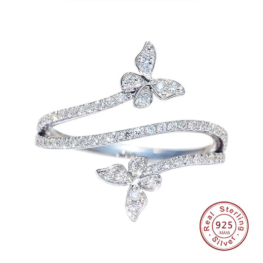 925 Sterling Silver Butterfly Ring